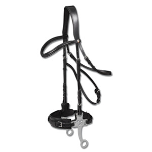 Bridles: X-Line Hackamore Bridle - Black