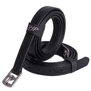 Stirrups: QHP Strong Stirrup Leathers - Black