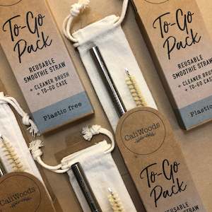 CaliWoods Re-Usable Straws To-Go Pack