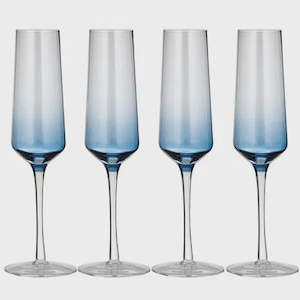 PRISM BLUE CHAMPAGNE GLASSES