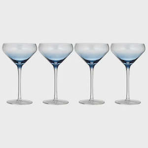 Homewares: PRISM BLUE COUPE GLASSES