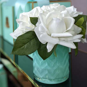 Homewares: HERRINGBONE JADE FLOWER