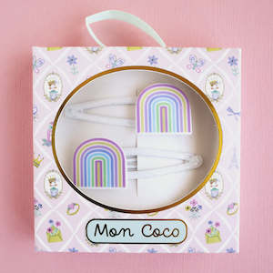 Homewares: RAINBOW HAIR CLIP SET