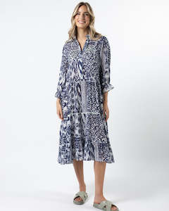 Homewares: BODRUM MEDIAN DRESS BLUE