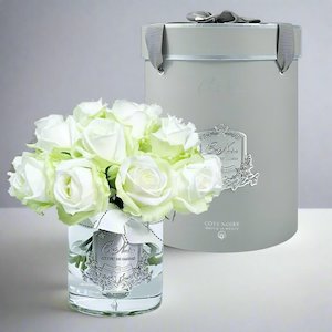 Homewares: WHITE & GREEN GRANDE ROSE BOUQUET