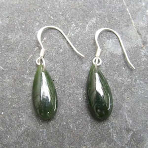 DROP GREENSTONE EARRINGS