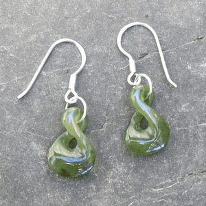 TWIST GREENSTONE EARRINGS