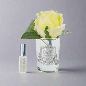 Homewares: YELLOW ROSE BUD CLEAR