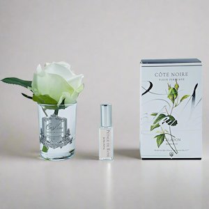 Homewares: GREEN ROSE BUD CLEAR