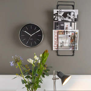 Homewares: BLACK MINIMAL CLOCK