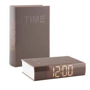 GREY LED BOOK ALARM CLOCK