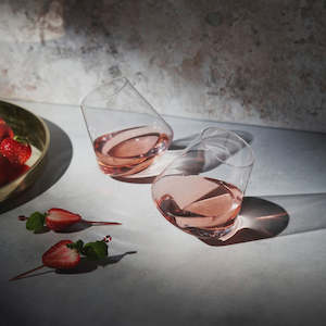 Homewares: 2PC ROLLING WINE GLASSES