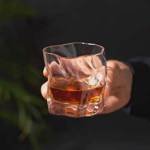 Homewares: 2PC CRYSTAL MOLTEN WHISKEY SET