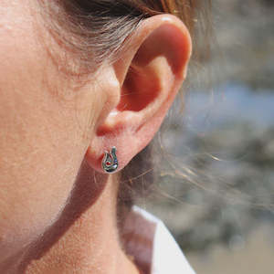 STERLING SILVER PAUA & HOOK STUDS