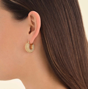 Homewares: BUBBLE GOLD HOOPS