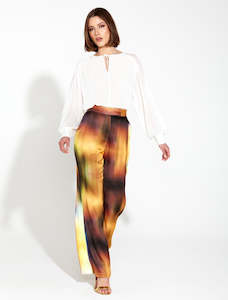 Homewares: ORBIT SATIN STRAIGHT LEG PANTS