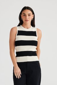 TORI WIDE STRIPE TANK