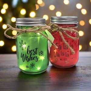 Glass Light Up Jars