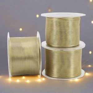 GOLD WIRE EDGE RIBBON