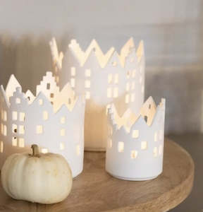 Homewares: MARKET SQUARE PORCELAIN TEALIGHT