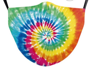 Clothing accessory: Tie Dye Face Mask RaveMum