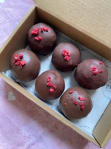 Choc Raspberry Coconut Bliss Balls