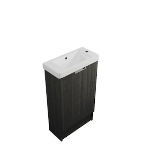 Armada Floor Standing Vanity 1 Drawer 500mm Black Rift