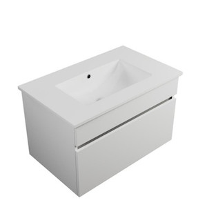 Armada Wall Hung Vanity 1 Drawer 750mm White