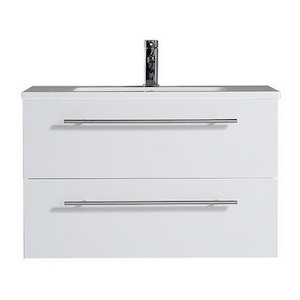 Brighton Wall Hung Vanity 2 Drawer 900mm White Gloss