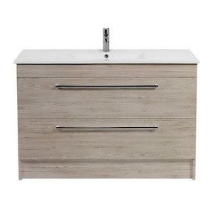 Boston Floor Standing Vanity 2 Drawer 900mm Driftwood