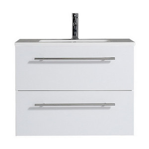 Brighton Wall Hung Vanity 2 Drawer 750mm White Gloss