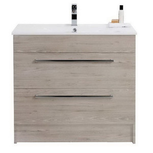 Boston Floor Standing Vanity 2 Drawer 750mm Driftwood