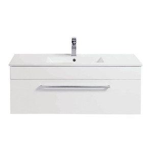 Boston Wall Hung Vanity 1 Drawer 1200mm White Gloss