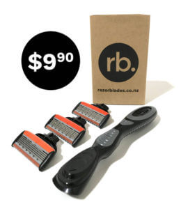 Razor Blade Handle & 3 Cartridges