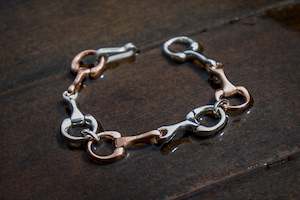 Jewellery: Snaffle Bit Bracelet - Two Tone - Small