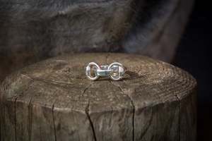 Snaffle Bit Link Ring - Sterling Silver