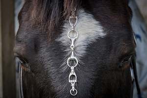 Snaffle Bit and Stirrup Bracelet - Sapphires