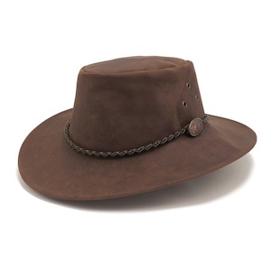 Kakadu The Roo Leather Hat Vintage Brown