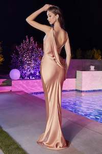 Ladivine Gold Slip Evening Gown