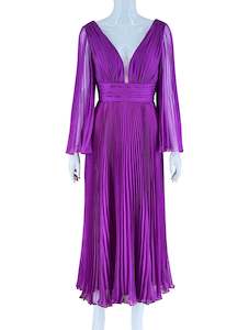 Cinderella Divine Magenta Pleated Dress