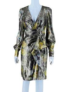 Flor et.al Silk Metallic Dress