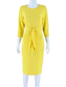 Womenswear: Adrianna Papell Yellow Tie Dress