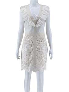 Fausto Puglisi Linen Lace Dress