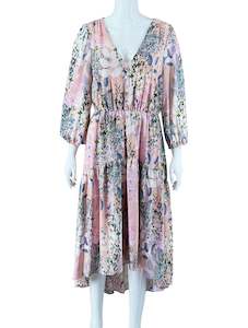 Adrianna Papell Floral High-Low Maxi Dress