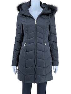 Tahari Black Down Coat