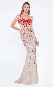 Cinderella Divine Embellished Rose Evening Gown