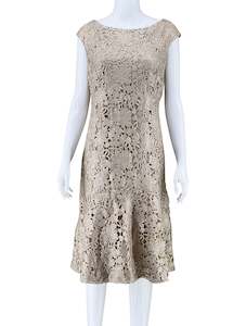 Ralph Lauren Gold Lace Cocktail Dress