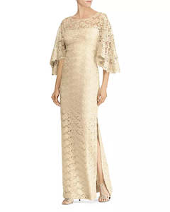 Ralph Lauren Lace Evening Gown