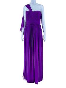 Marchesa Notte Silk Cape Evening Gown