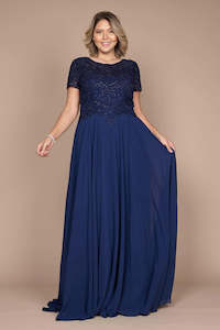 Dylan & Davids Los Angeles Navy Blue Evening Gown